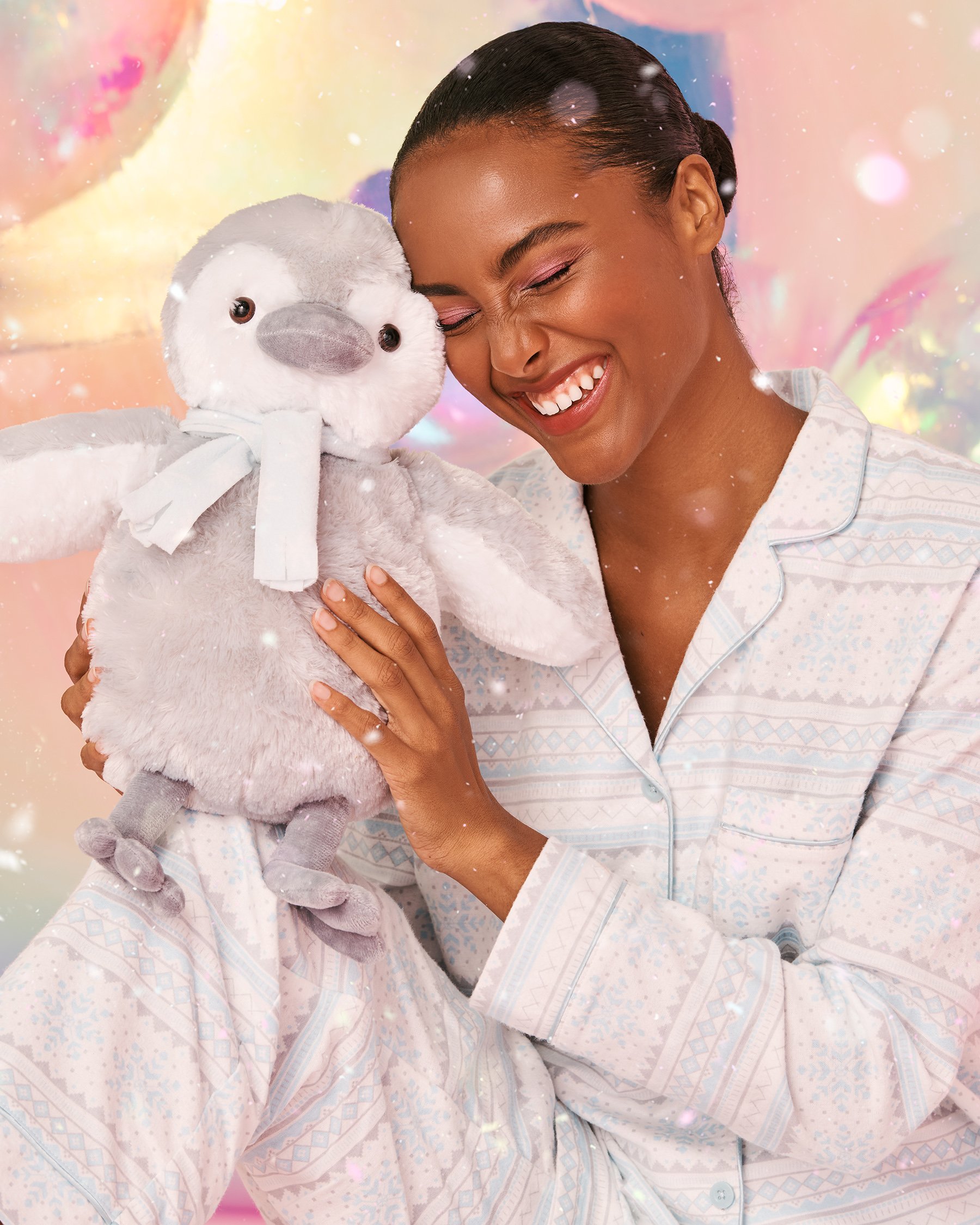 LA VIE EN ROSE Stuffed Penguin Grey 40700367 - View1