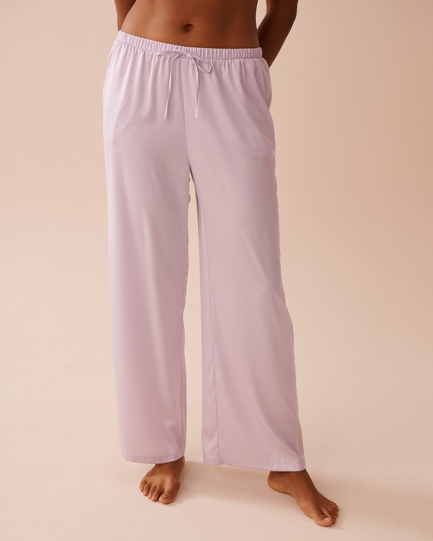 LA VIE EN ROSE Satin Pants Lavender 60200117 - View1