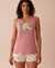 LA VIE EN ROSE Bee Print Cotton Scoop Neck Cami Old Pink 40100691 - View1