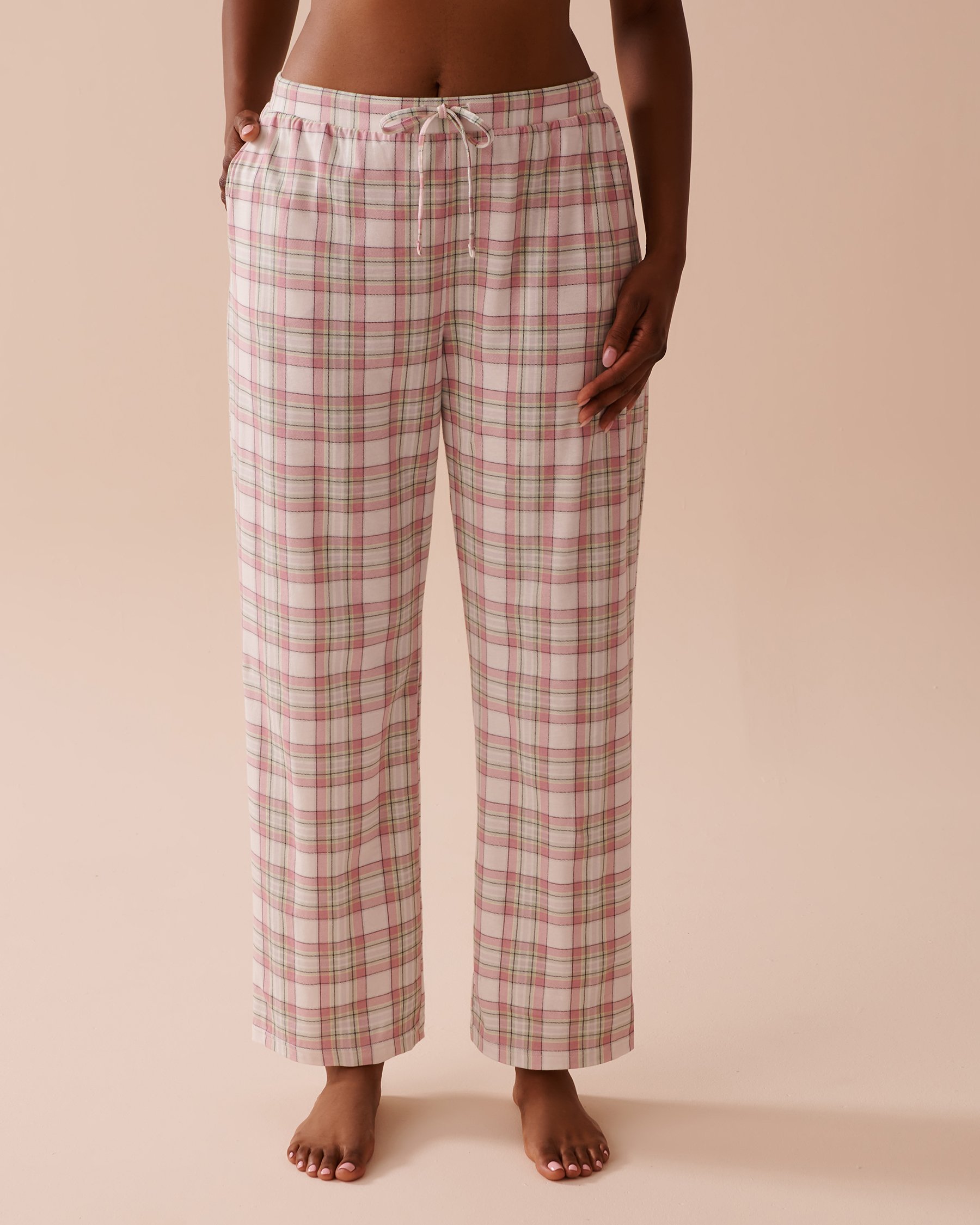 LA VIE EN ROSE Multicolour Plaid Cotton Pajama Pants Multicolour Plaid 40200681 - View1