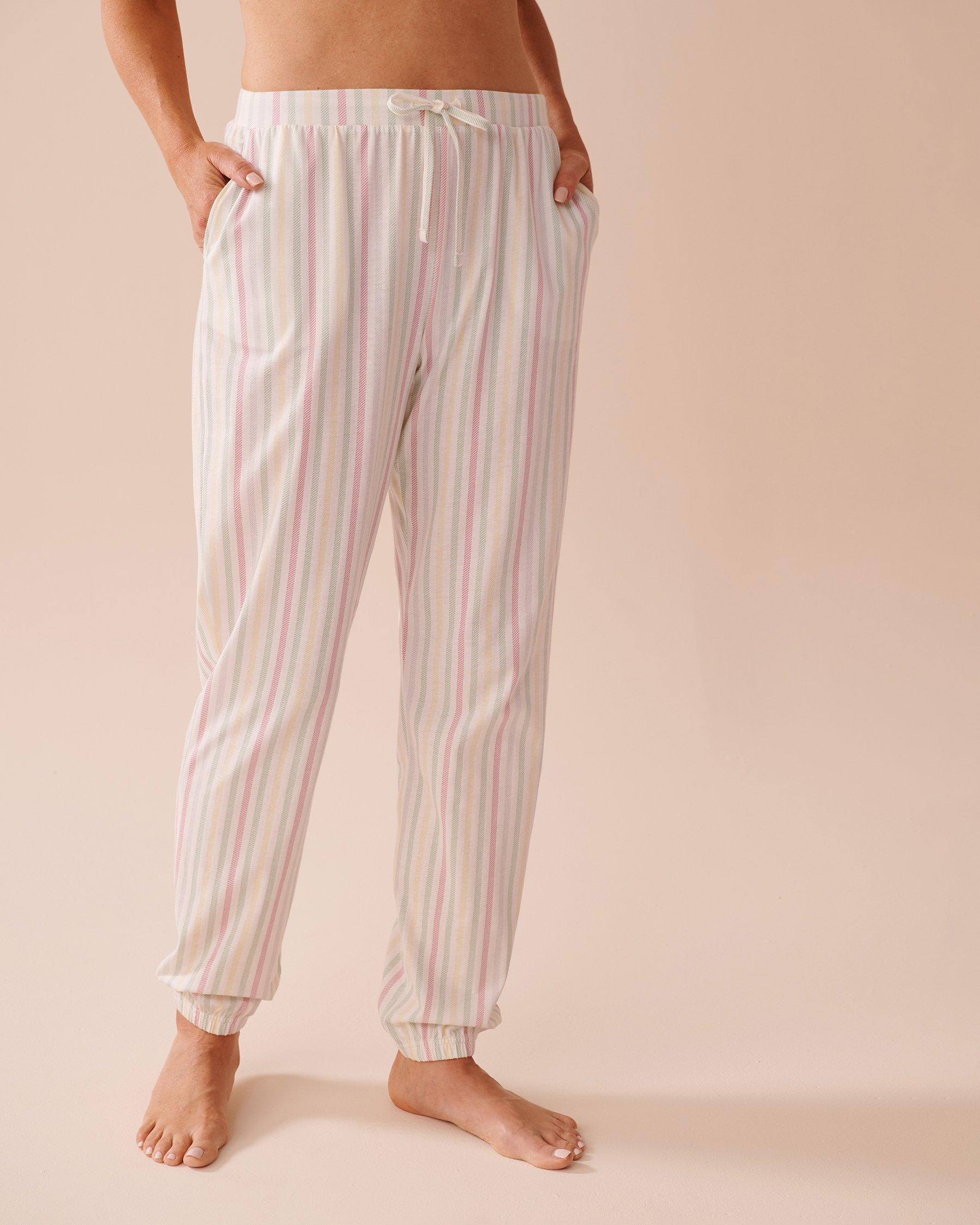 LA VIE EN ROSE Multistripe Cotton Jogger Pajama Pants Multistripe 40200684 - View1