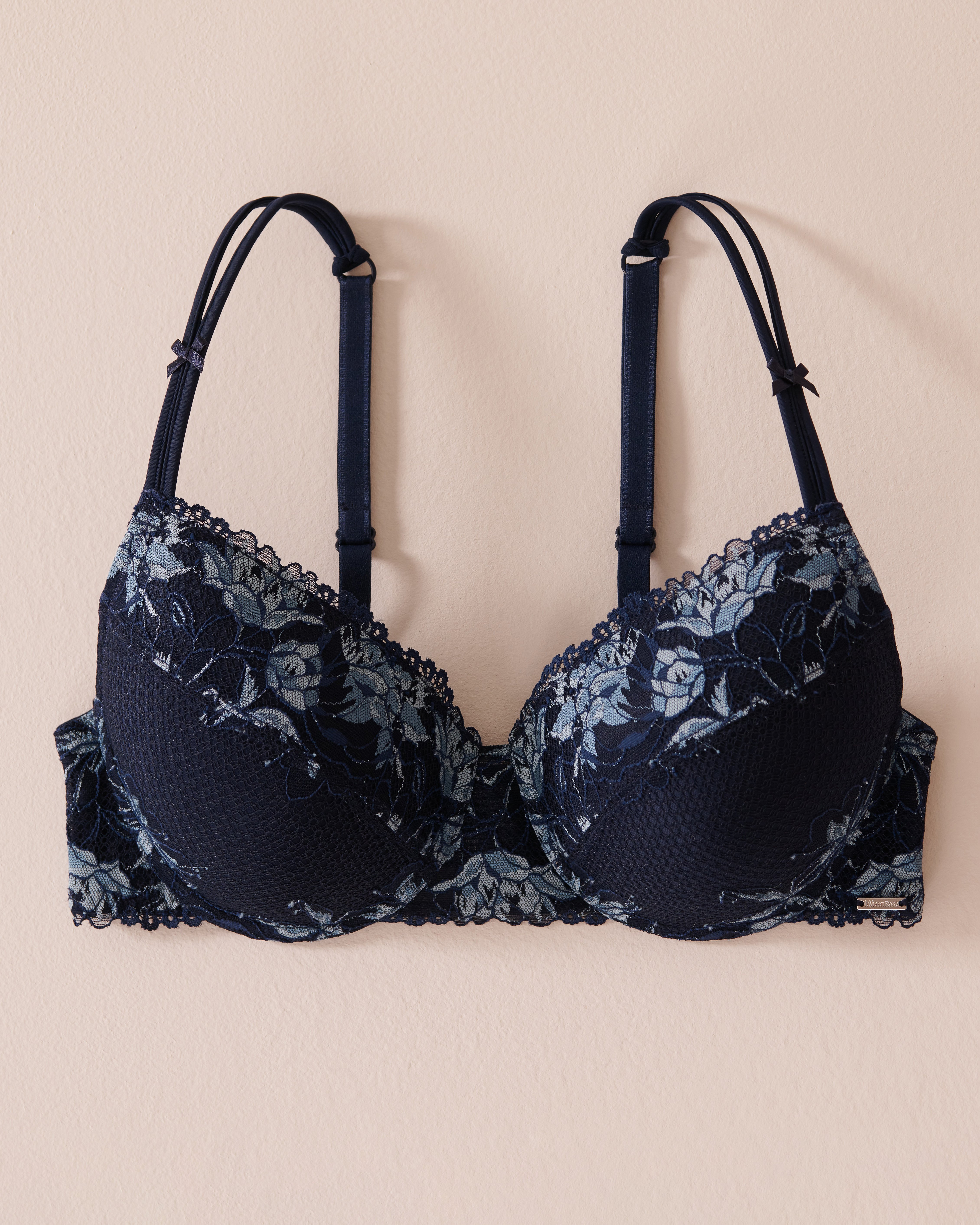 LA VIE EN ROSE Lightly Lined Mastectomy Bra Navy Blue 10200481 - View1