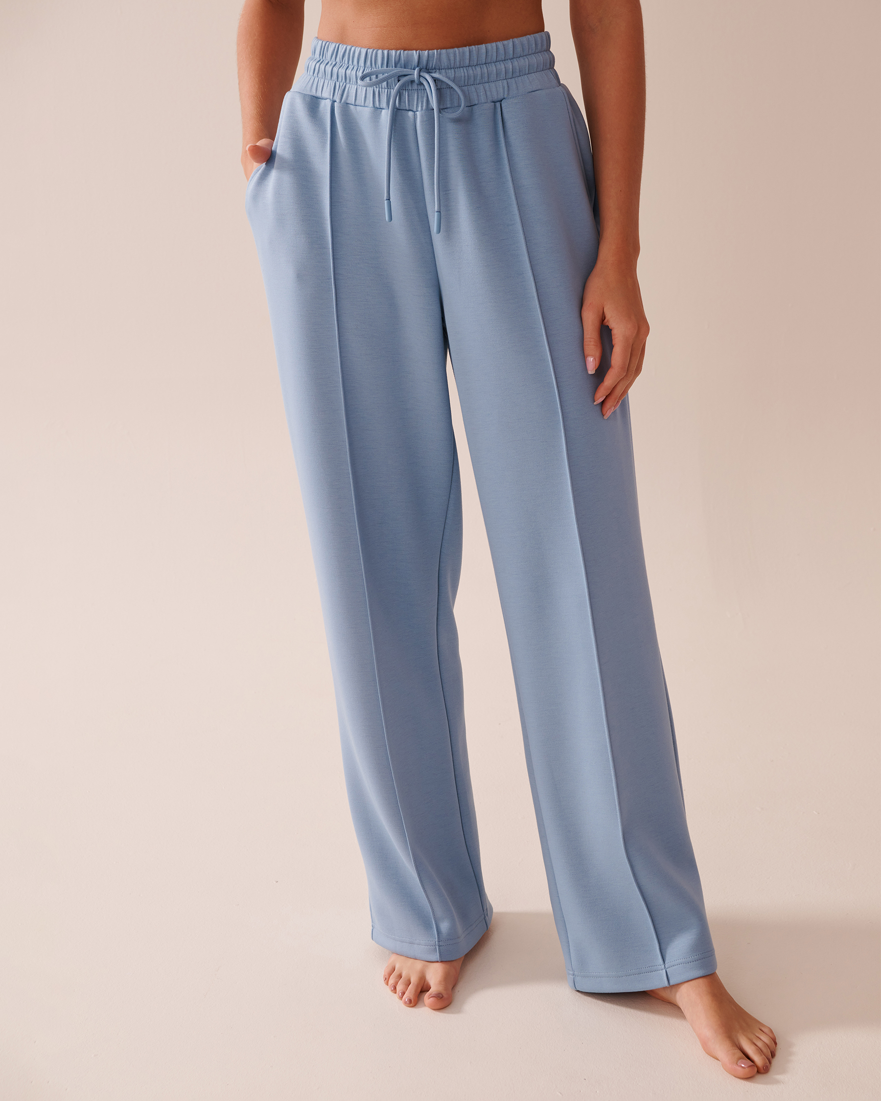 LA VIE EN ROSE Wide Leg Pants Cloud Blue 50200087 - View1