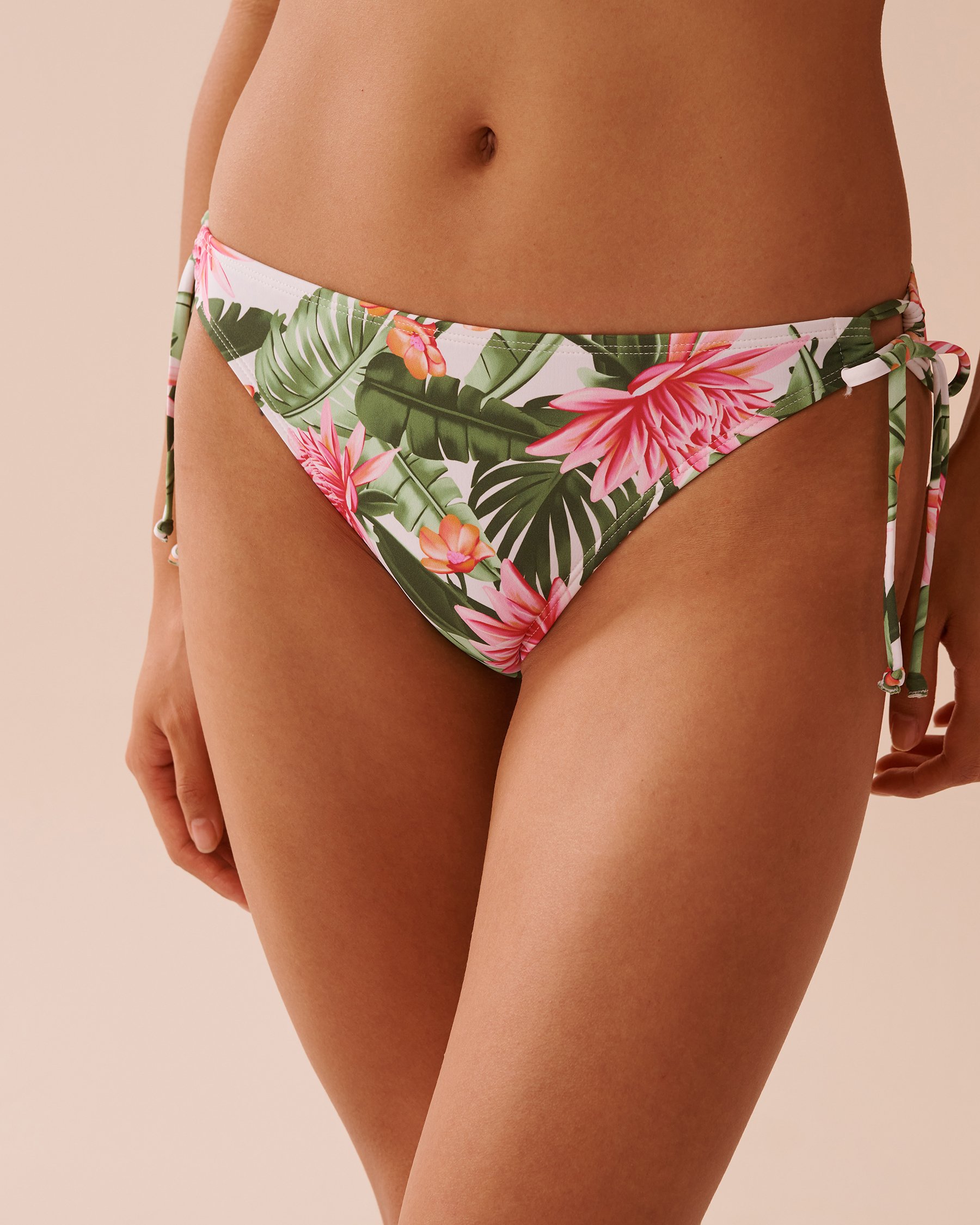 LA VIE EN ROSE AQUA WATER LILY Side Tie Bikini Bottom Tropical Water Lily 70300673 - View1