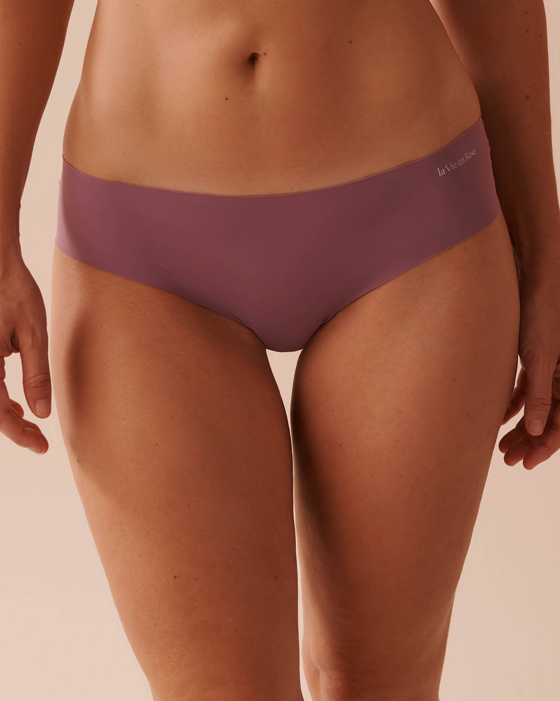 LA VIE EN ROSE Culotte cheeky microfibre et dentelle à l'arrière Mauve 20200521 - View1