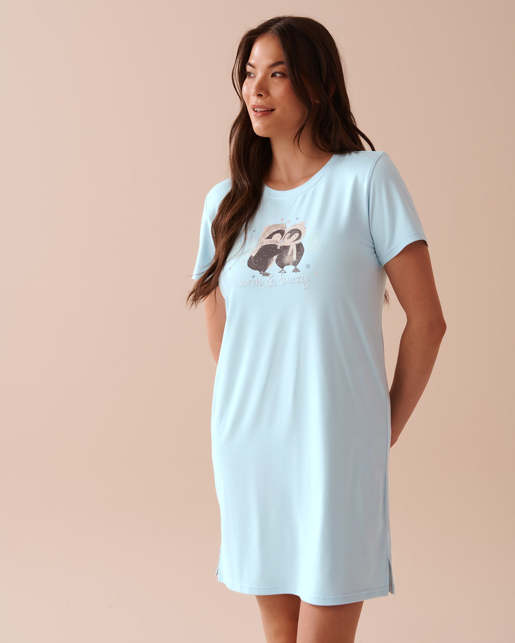 Penguin Print Super Soft Short Sleeve Sleepshirt