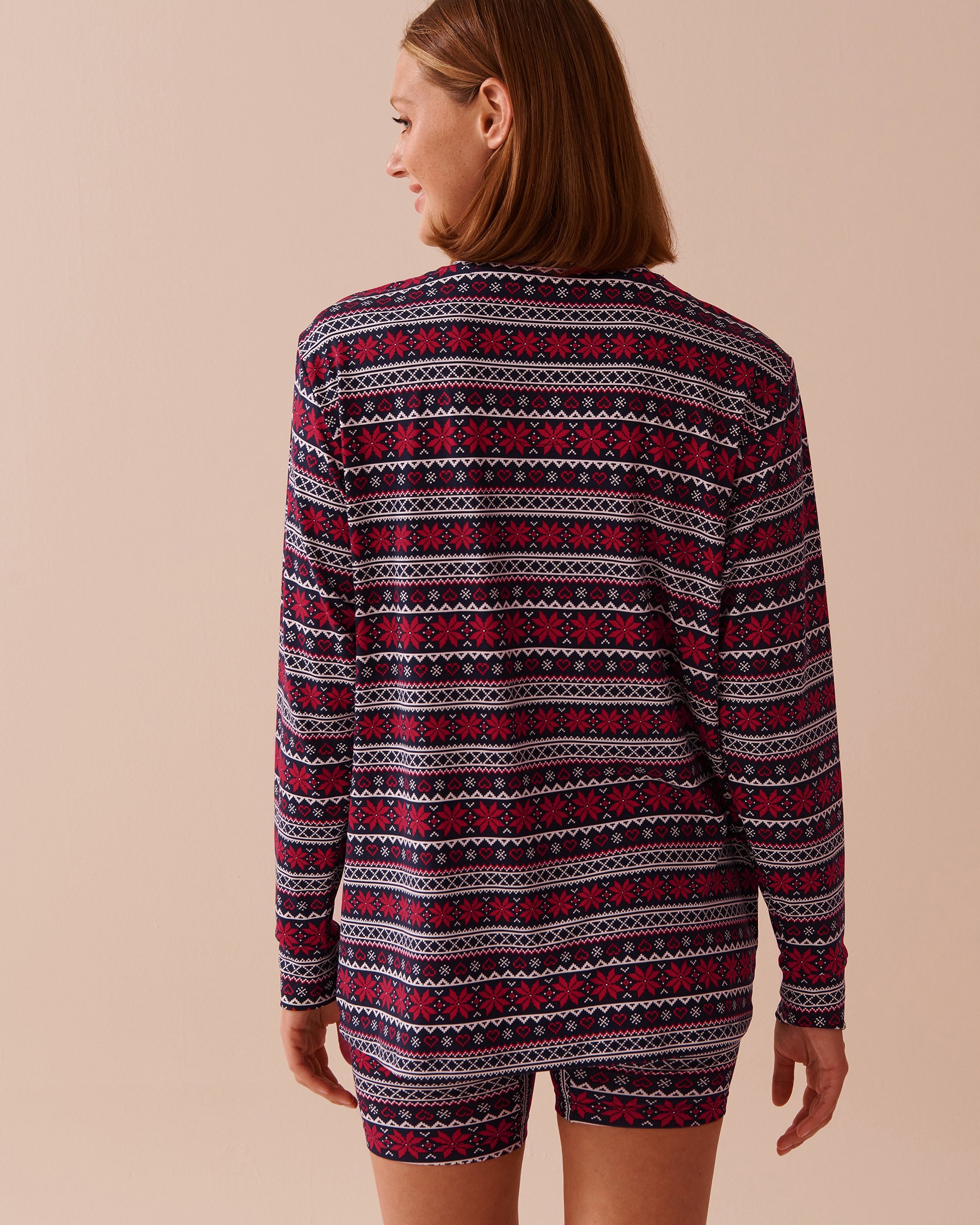 Fair Isle Print Super Soft Long Sleeve Shirt