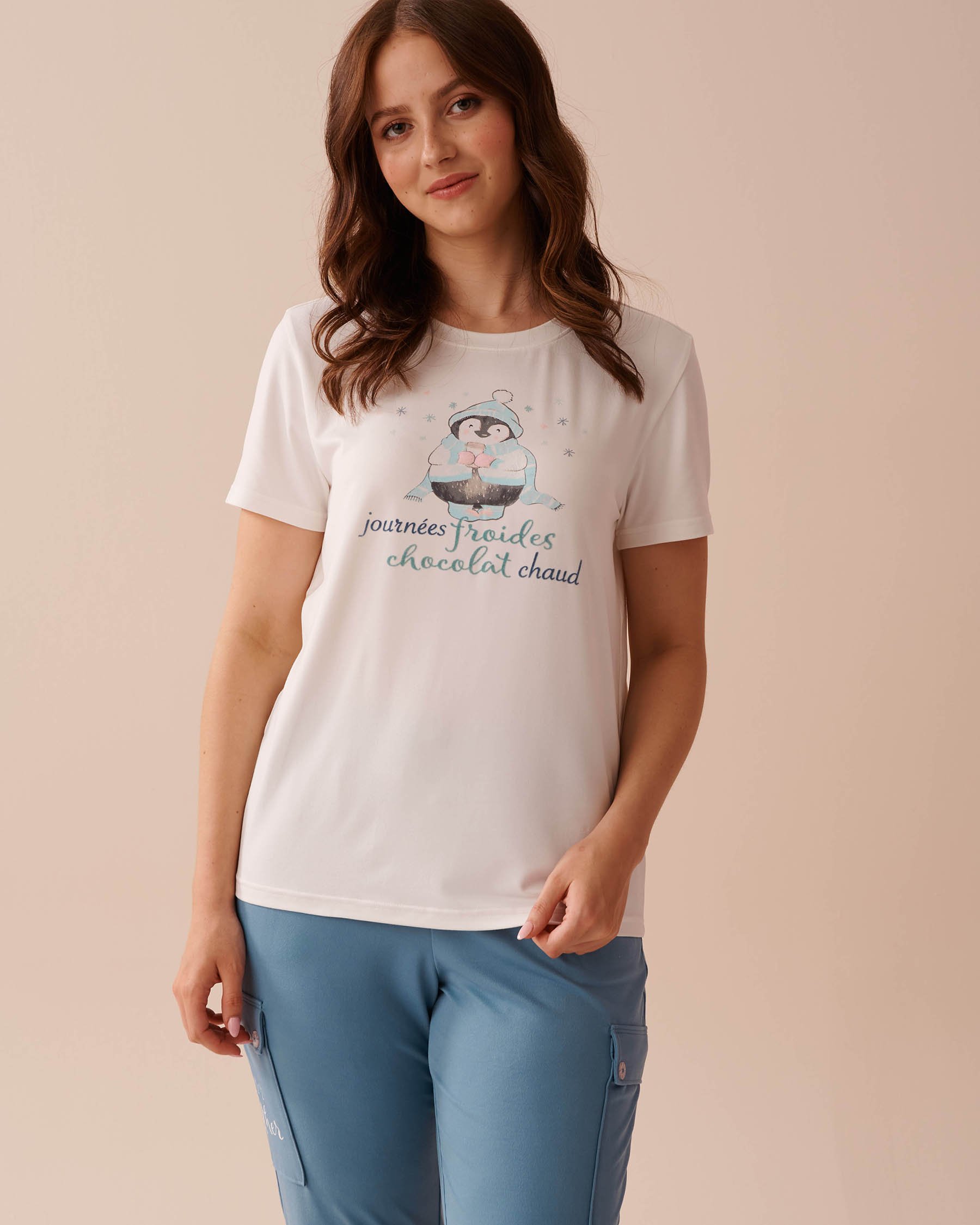 Penguin Print Super Soft Crew Neck T-shirt