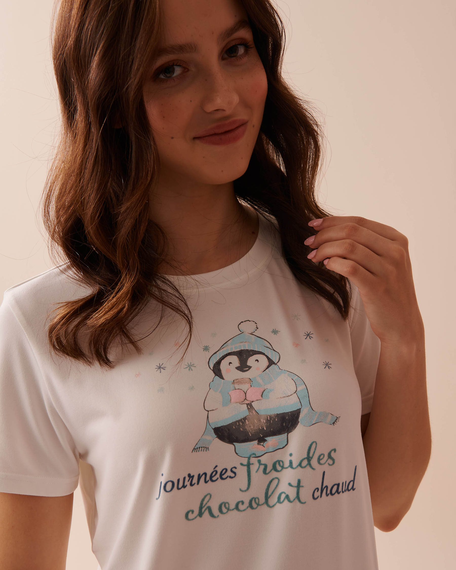 Penguin Print Super Soft Crew Neck T-shirt