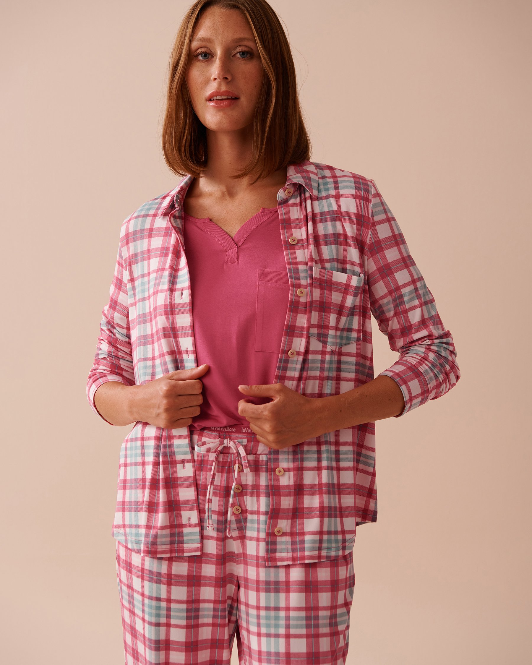 Red Stripe Super Soft Button-down Shirt