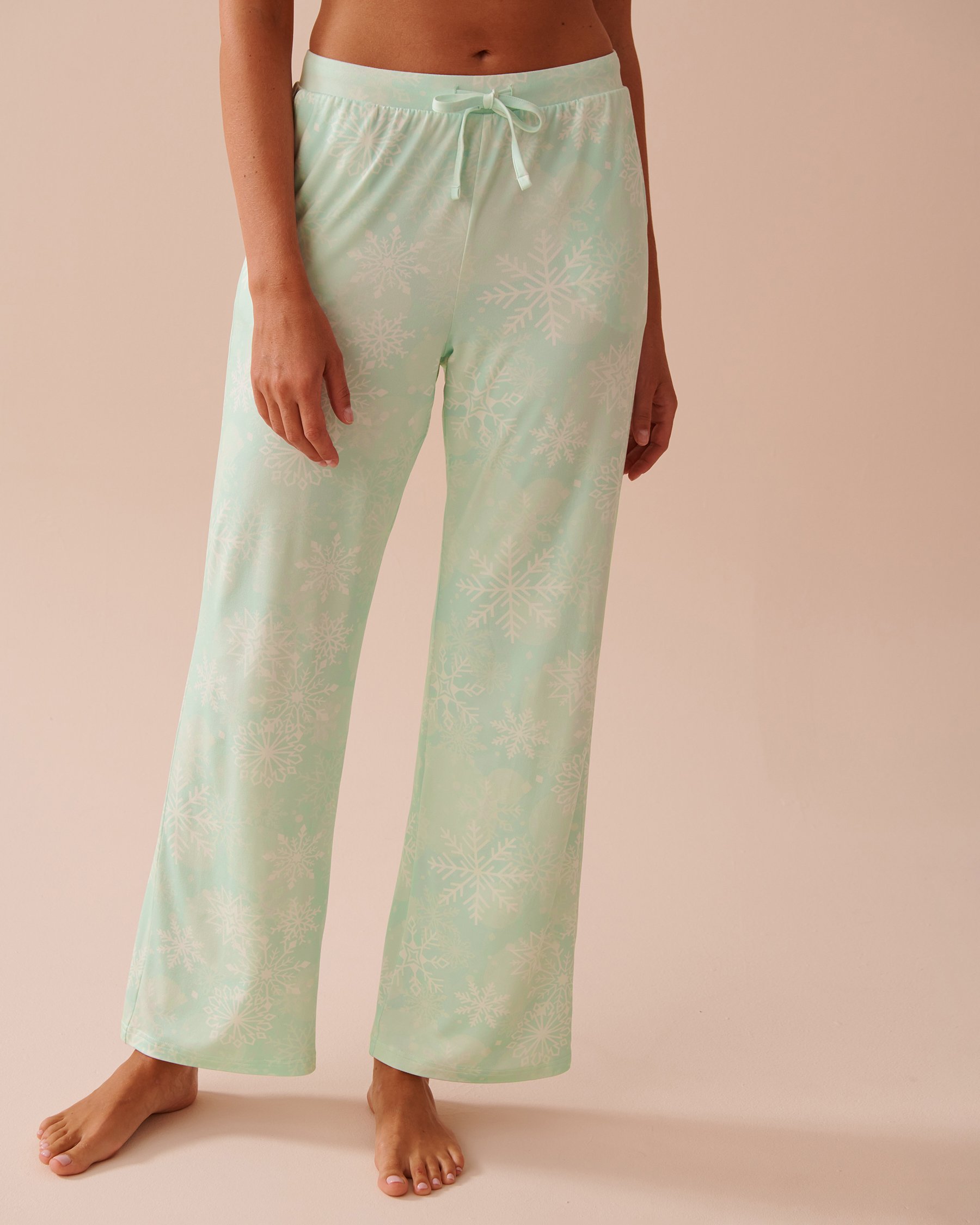 Snowflake Print Super Soft Pajama Pants