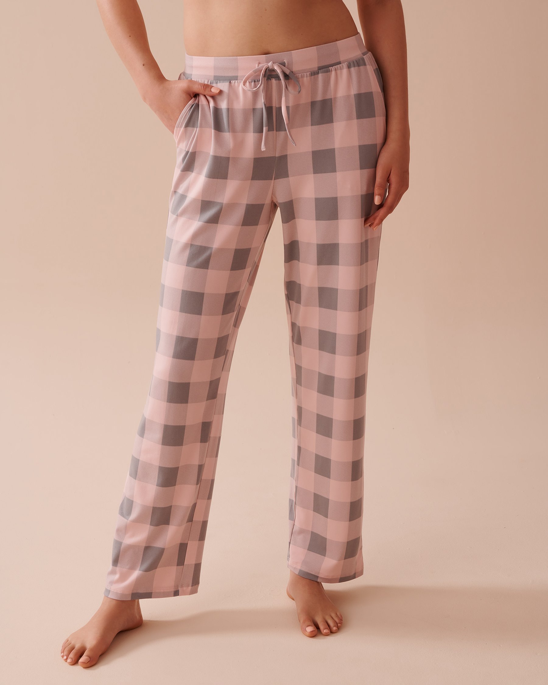 la Vie en Rose Pink Plaid Super Soft Pajama Pants Fairy Pink Plaid S For Women