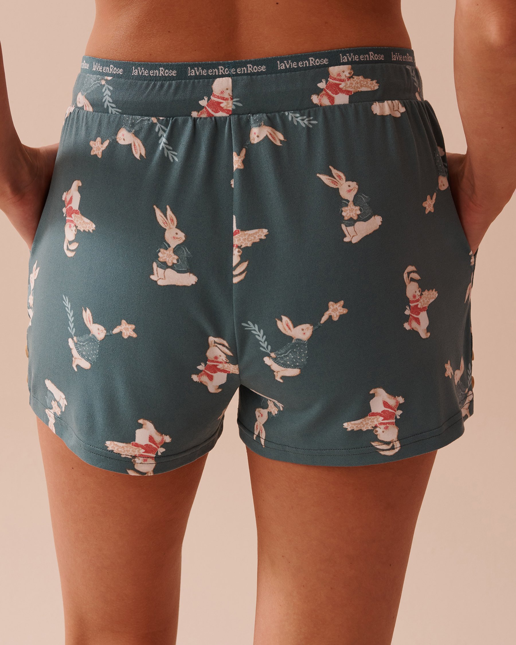 Rabbit Print Super Soft Pajama Shorts