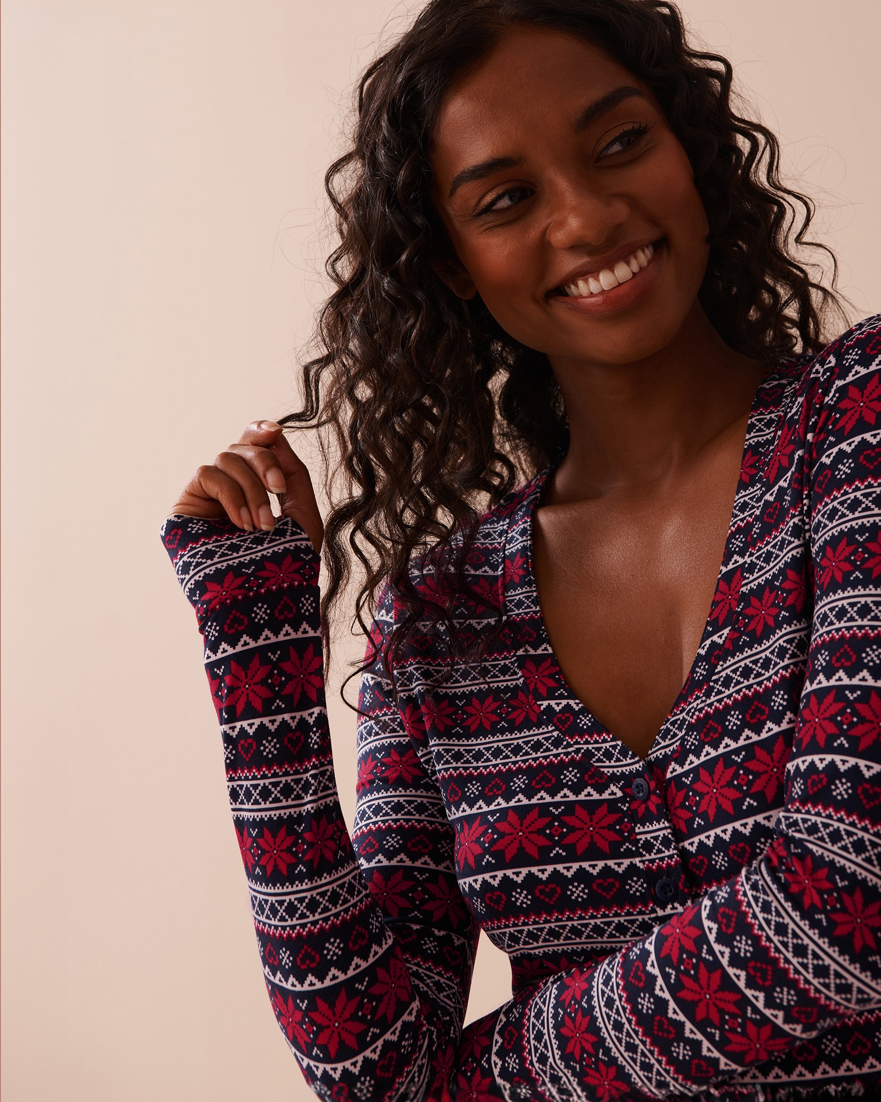 Fair Isle Print Super Soft Jumpsuit