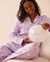 LA VIE EN ROSE Deer Print Flannel PJ Set Deer/Lilac 40400073 - View1