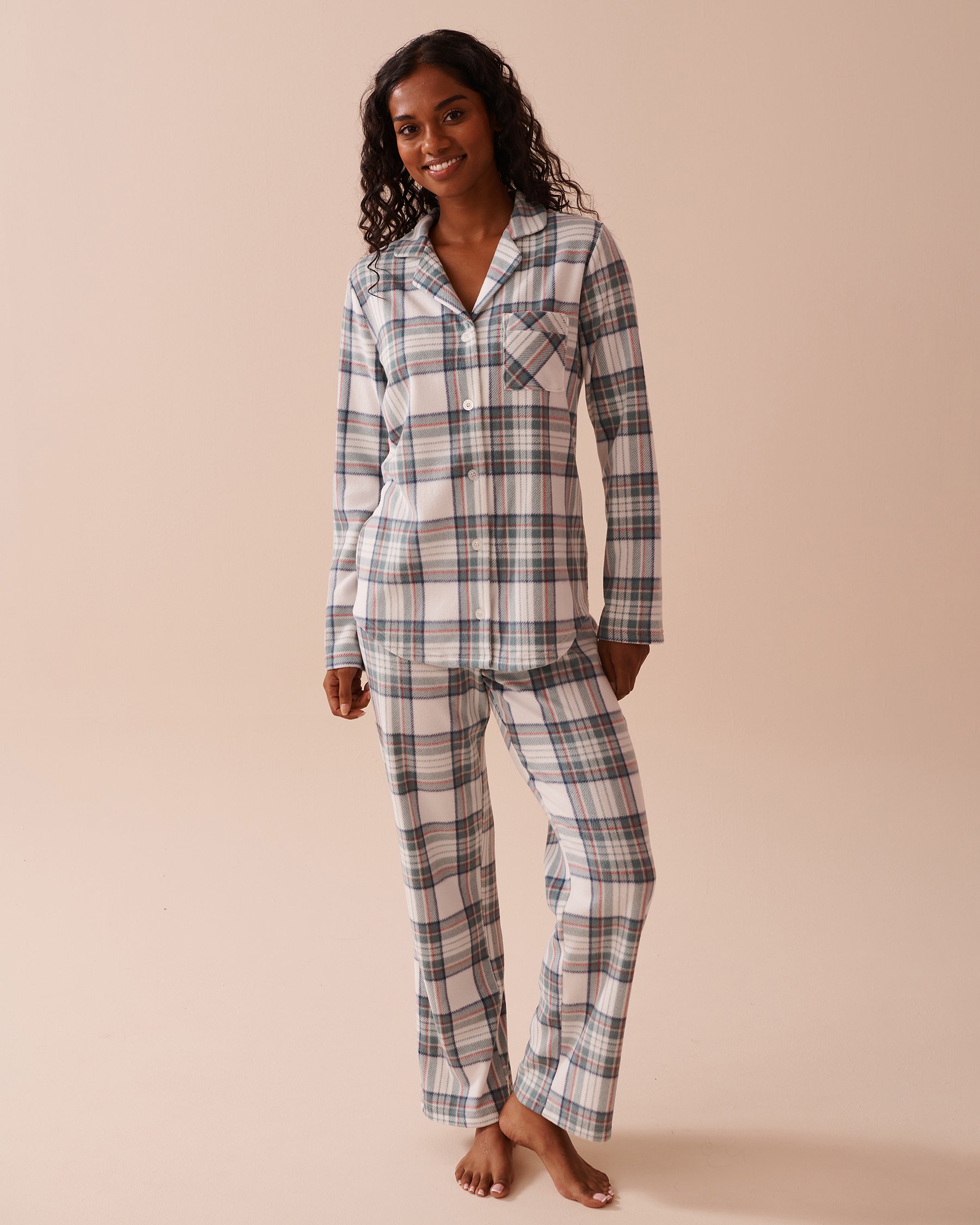 Green plaid pjs sale