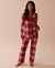 LA VIE EN ROSE Red Plaid Micropolar PJ Set Red & Beige Plaid 40400074 - View1