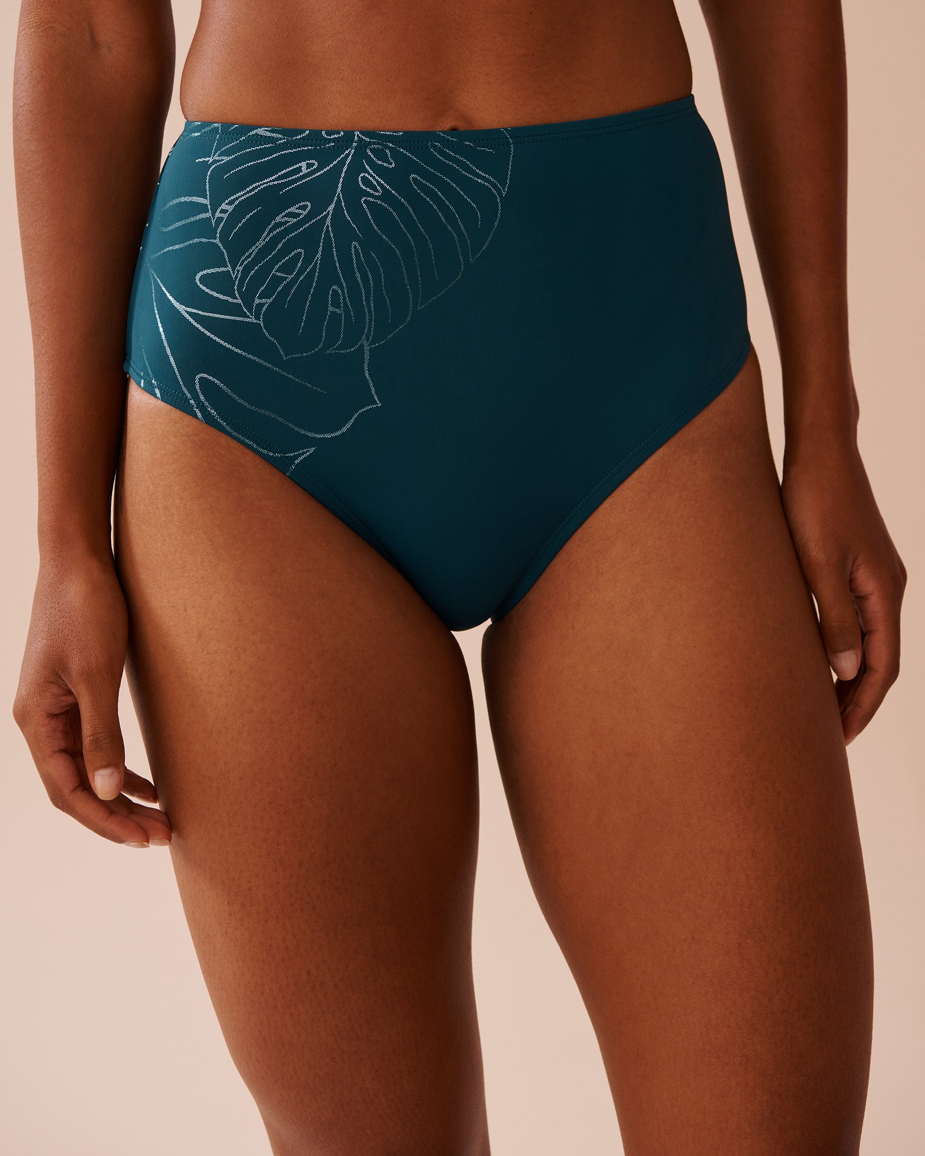 LA VIE EN ROSE AQUA MONSTERA High Waist Bikini Bottom Monstera 70300646 - View1