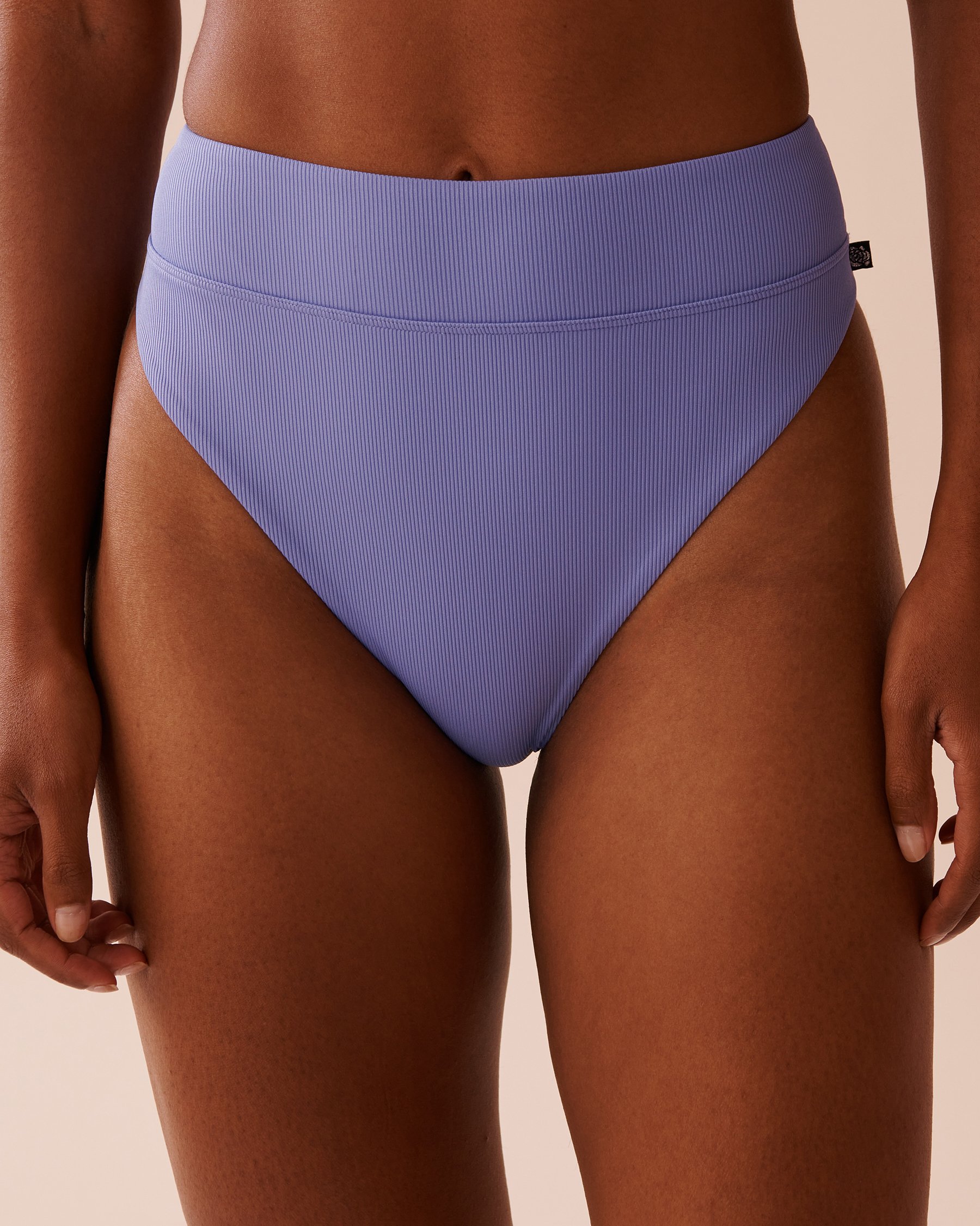 LA VIE EN ROSE AQUA PERIWINKLE Recycled Fibers High Waist Brazilian Bikini Bottom Periwinkle 70300651 - View1